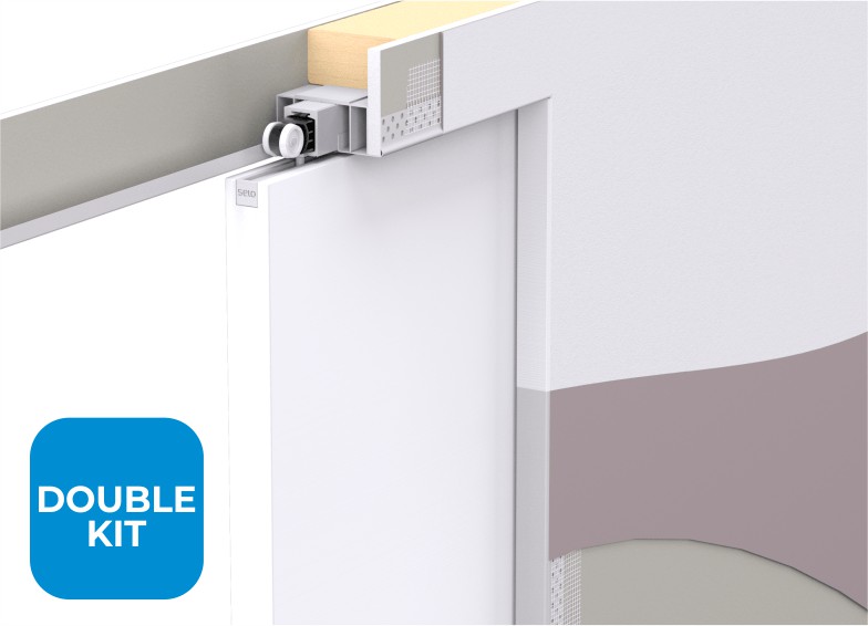 Enigma Concealed Double Pocket Door Kit