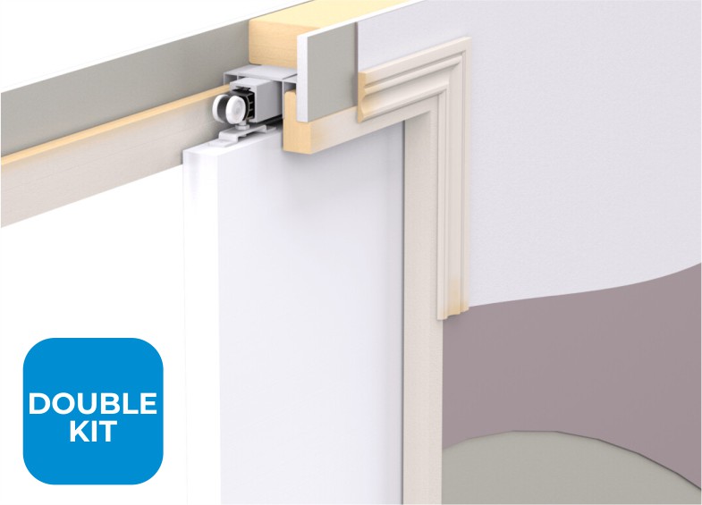 Enigma Visible Frame Double Pocket Door Kit