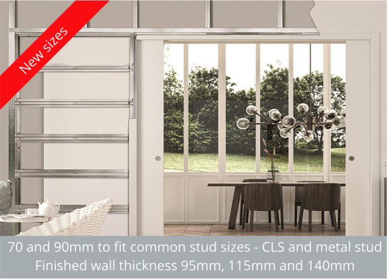 Eclisse Double Classic Pocket Door Kit