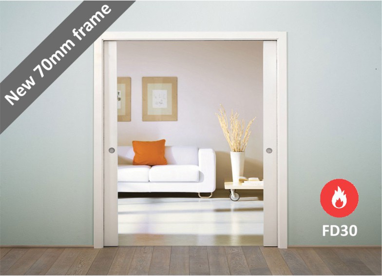 Eclisse Double Classic Fire Rated Pocket Door Kit - FD30