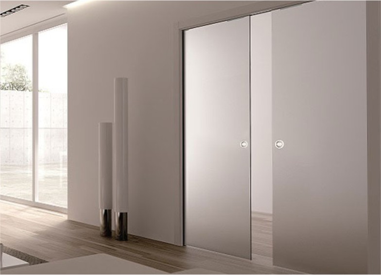 Eclisse Double Classic Glass Pocket Door System 