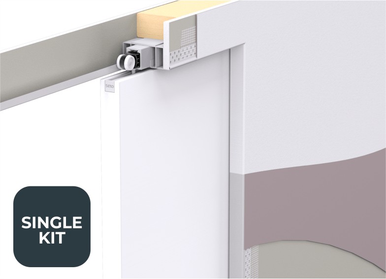 Enigma Concealed Single Pocket Door Kit 