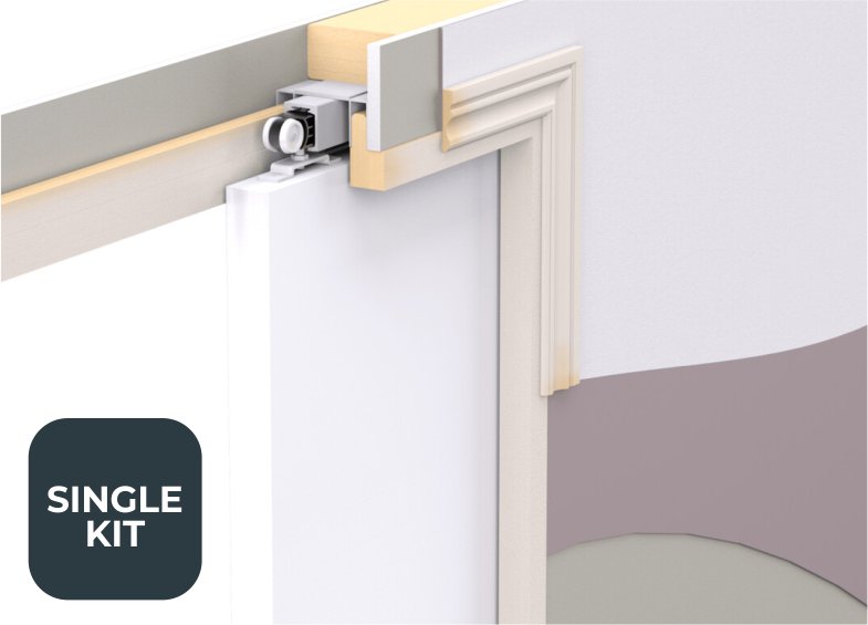 Enigma Visible Frame Single Pocket Door Kit 