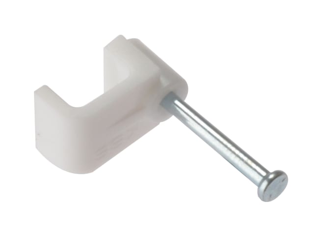 Flat Cable Clips c/w Hardened Masonry Nails