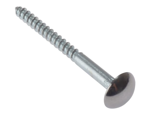 Mirror Screw Chrome Domed Top Slotted CSK