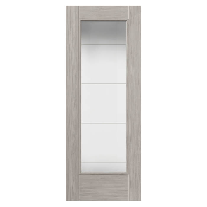 Tigris Light Grey Full Glazed Internal Door