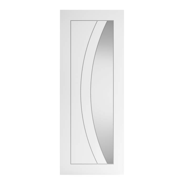 Sicily White Glass Door - primed