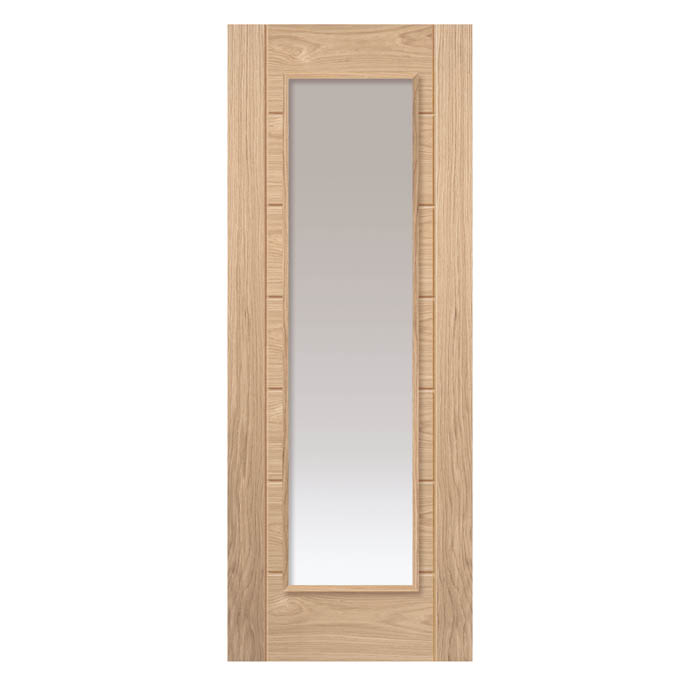 Palomino Oak Glass Door - unfinished
