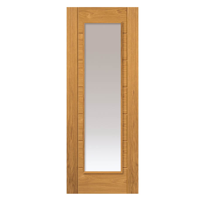 Palomino Oak Glass Door - finished