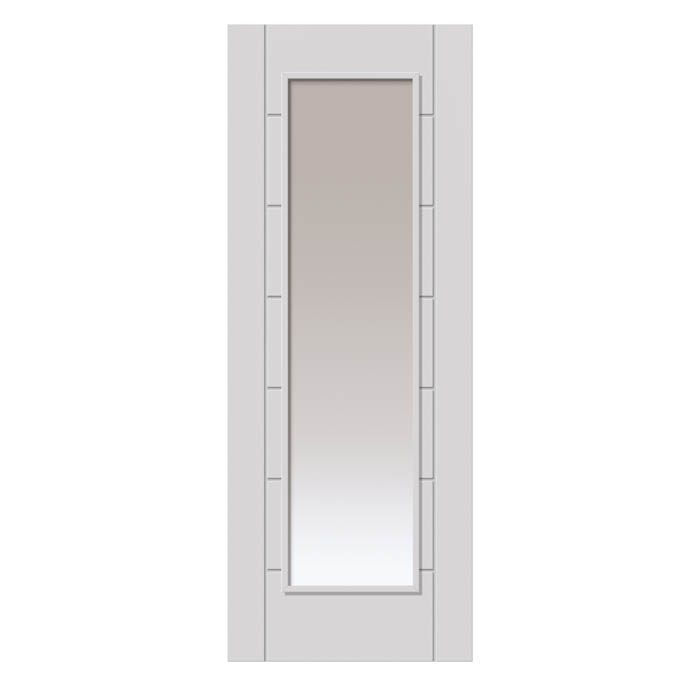 Palomino White Glass Door - primed